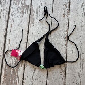 CIA MARITIMA Beachwear Preto Bikini Top - Sz L